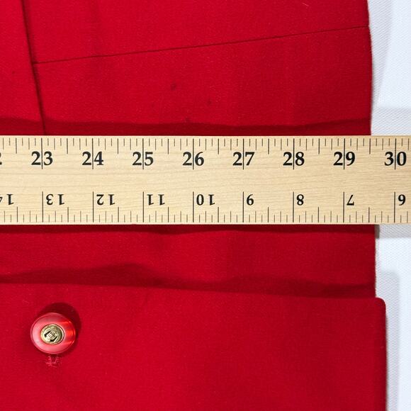 Vintage 90's Pendleton Classics Red Virgin Wool Blazer Jacket Women’s 16 - Picture 11 of 12